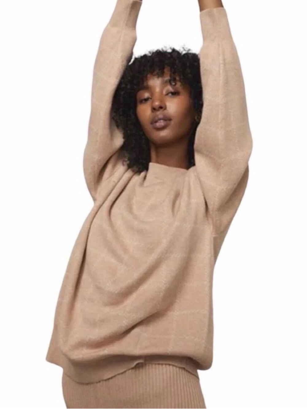 Lunya Cozy Cotton Silk Pullover - Nutmeg - Size Medium